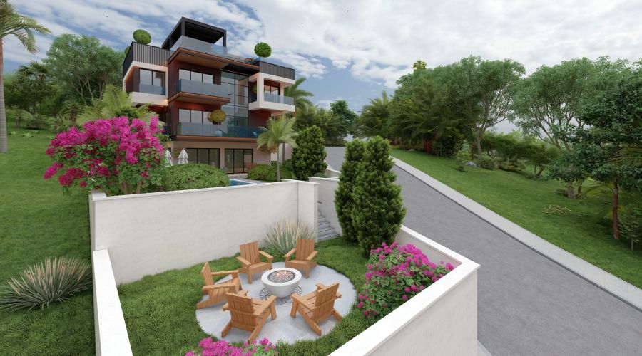 Sea-views Kargicak Magnolia Villa for sale Alanya