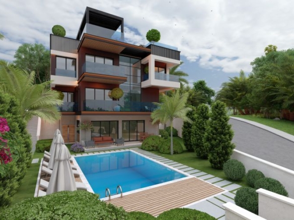 Sea-views Kargicak Magnolia Villa for sale Alanya