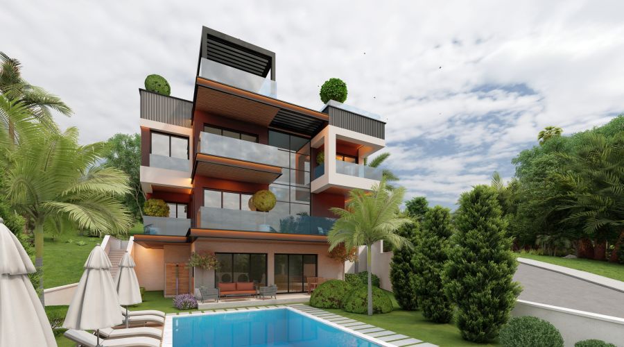 Sea-views Kargicak Magnolia Villa for sale Alanya